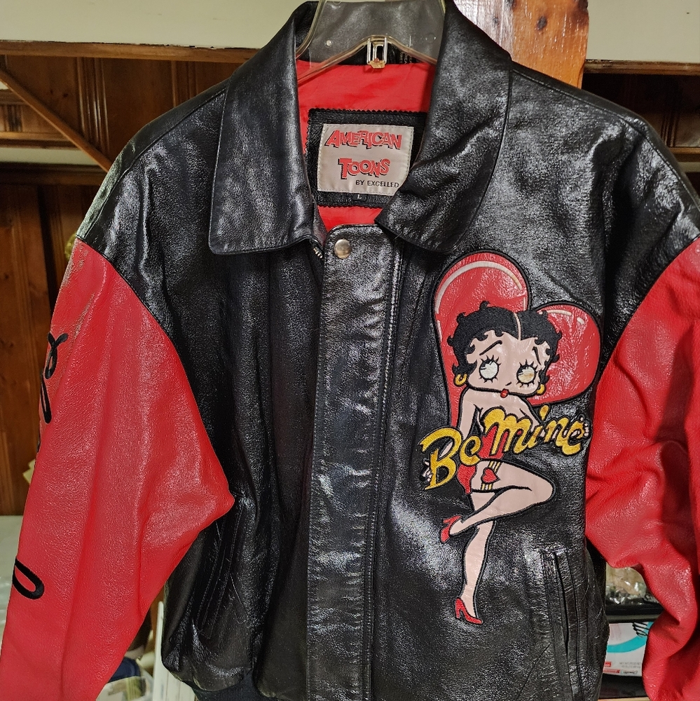 Authentic Vintage Betty Boop Leather Bomber